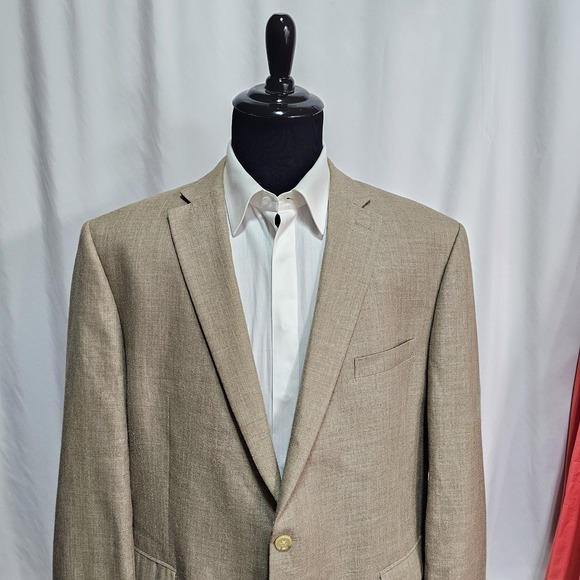 Lauren Ralph Lauren Other - Ralph Lauren LRL Blazer Men's 52R Sport Coat Jacket Polyester Linen Blend Beige